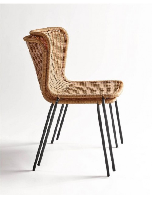 Silla Rattan c/orejeras