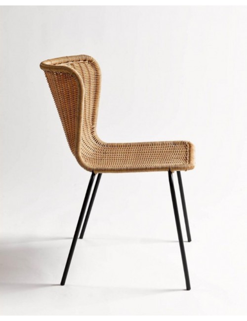 Silla Rattan c/orejeras