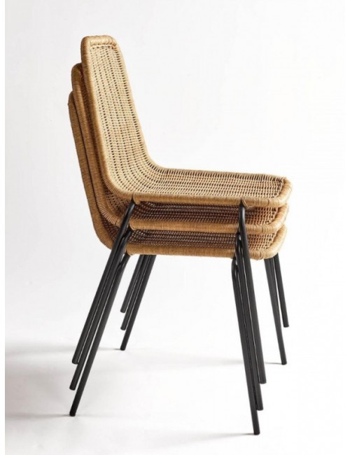 Silla Rattan apilable